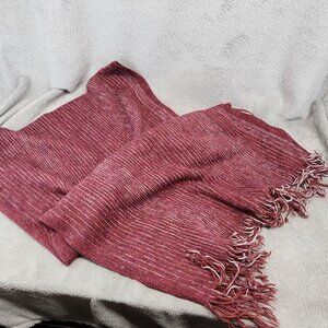 Manifattura Almar Scarf Womens 70x21 Red Alpaca Wool Blend Made In Italy